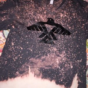 Bleached Bella Canvas Tee “free bird”